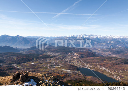 Landscape from Costalta mount top. Italian Alps panorama 98866543