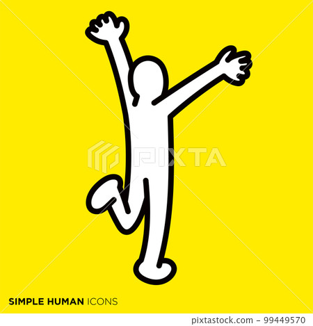 Simple human icon series "Very happy" 99449570