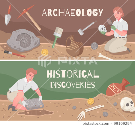 Archaeology Horizontal Banners Set 99109294