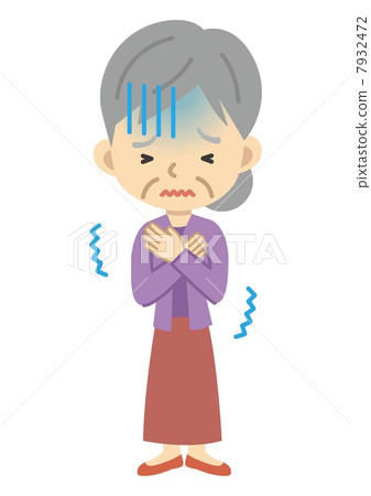 Elderly women feel cold 7932472