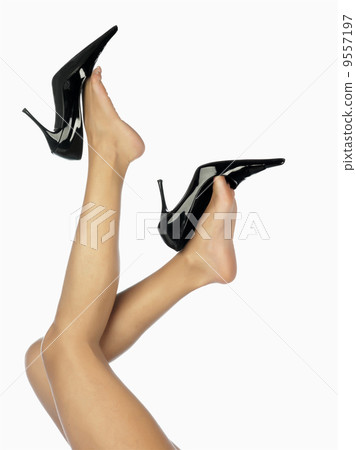 Beautiful legs in black shoes 9557197