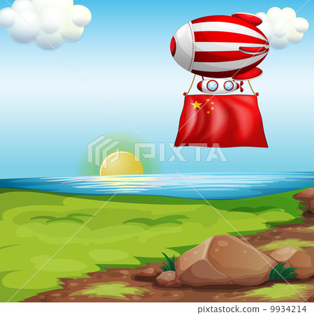 A balloon with the flag of China 9934214