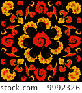 Abstract Hand-Drawn Floral Pattern 9992326