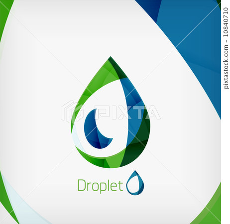 Flat water drop geometric shape concept 10840710