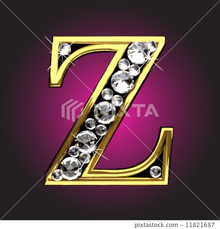 Vector golden figure with diamonds 11821687