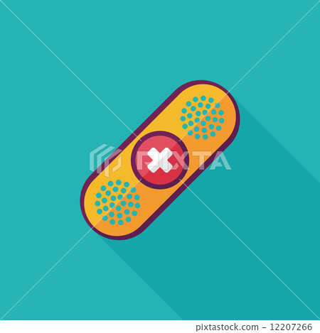 medical bandage flat icon with long shadow 12207266