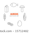 Vector icons for allergens 15712482