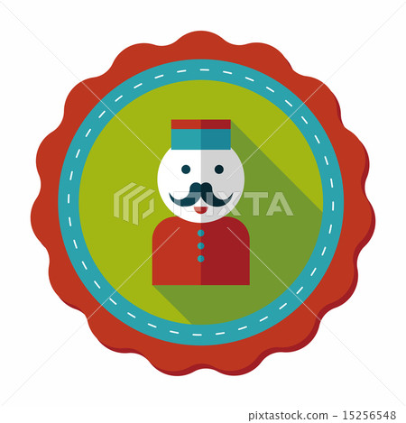 Hotel bellhop flat icon with long shadow,eps10 15256548