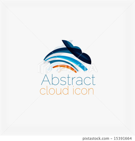 Clean elegant circle shaped abstract geometric logo. Universal for any idea 15391664