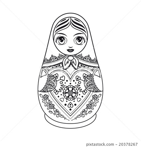 Matryoshka. Russian folk nesting doll.  20378267