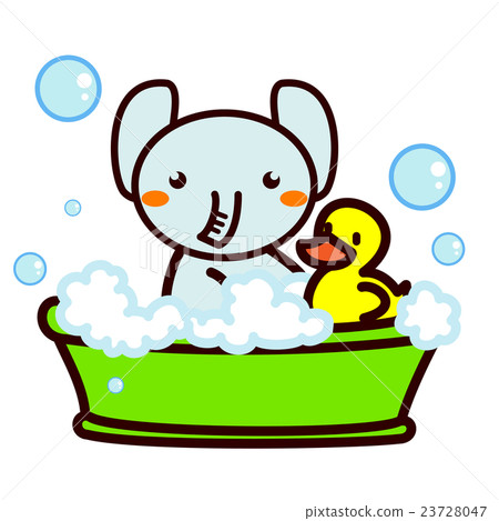 A series of animals taking a bath 23728047