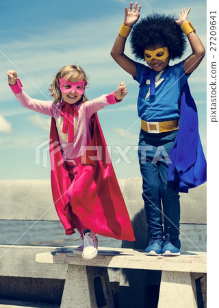 Children Childhood Super Hero Concept 27209641