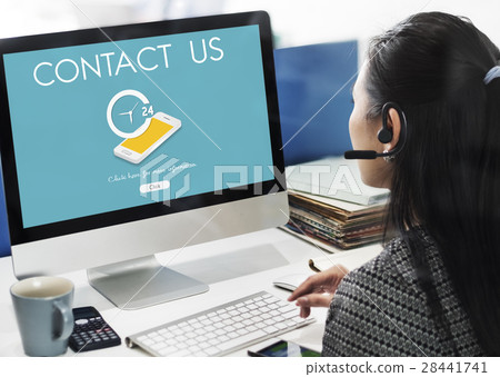 Customer Service Contact Us Support Information Concept 28441741