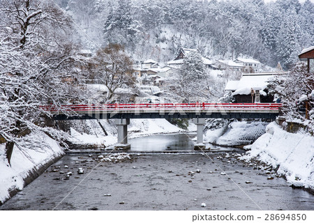 Gifu prefecture Hida Takayama representative landscape Red Nakahashi 28694850