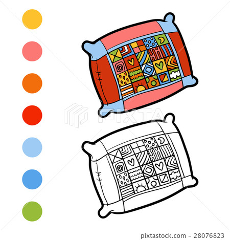 Coloring book, Pillow 28076823