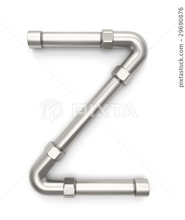 Alphabet made of Metal pipe, letter Z. 29690876