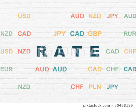 Currency concept: Rate on wall background 30498159