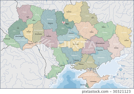 Map of Ukraine 30321123