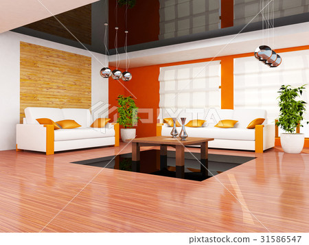 Modern living room interior 31586547