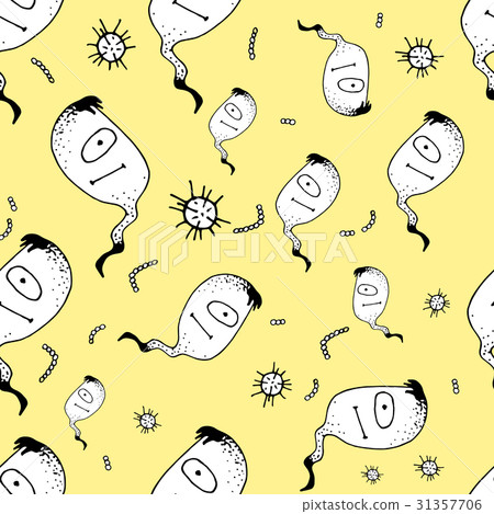 Vector Doodle Bacteria Germs 31357706