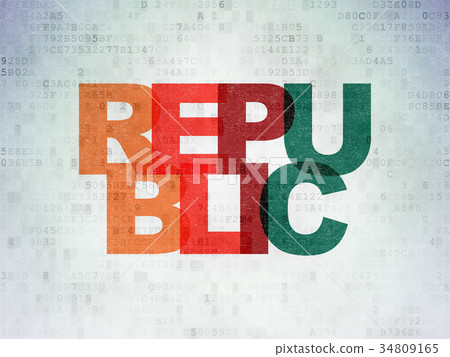 Political concept: Republic on Digital Data Paper 34809165