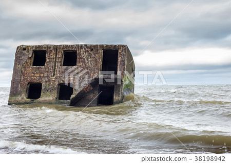 Abandoned fortifications at Baltic sea coast in 38198942