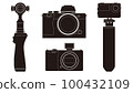 Illustration set of digital camera for video still image shooting 100432109