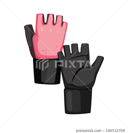 weight fitness gloves cartoon vector illustration 100532709