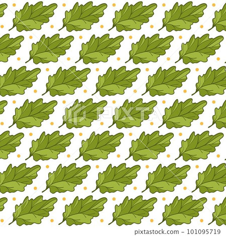 Vector illustration for your design. Pattern. Garden set. green leaves 101095719