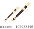 Illustration of soprano recorder and alto recorder No line drawing 102922456