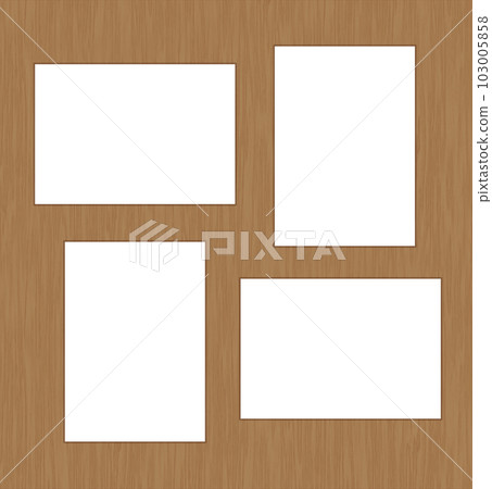 Wooden natural color photo frame that holds 4 photos 103005858