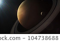 Illustration animation of Saturn and its moon 104738688