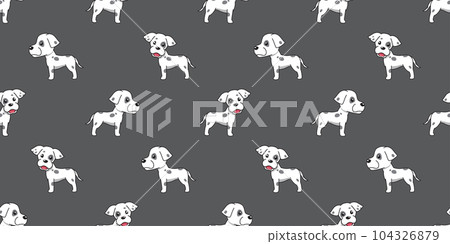 Vector cartoon great dane dog seamless pattern background 104326879