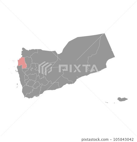 Hajjah governorate, administrative division of the country of Yemen. Vector illustration. 105843042