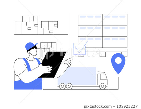 Order processing abstract concept vector illustration. 105923227