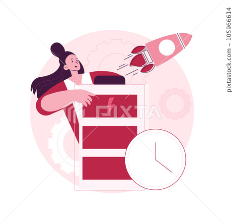 Fast charging technology abstract concept vector illustration. Rapid charge technology, usb fast battery recharge, high speed, smart wireless, gadget power management abstract metaphor. 105966614