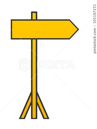 wooden signpost (yellow) 105197251