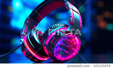 Futuristic Fashionable Headphones 105225878