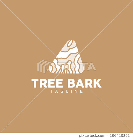 Tree Bark Logo, Wood Tree Simple Texture Vector Design, Symbol Illustration 106410261