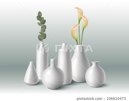 Realistic Porcelain Vases 106610473