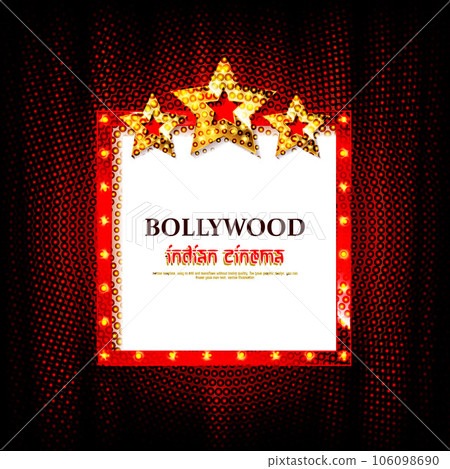 Bollywood indian cinema vector banner 106098690