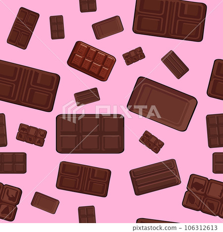 Chocolate pattern seamless vector on pink background , chocolate pattern seamless wallpaper 106312613