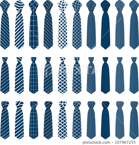 big set ties different types, neckties various size 107967255