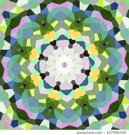 Kaleidoscope style tile pattern 107996349