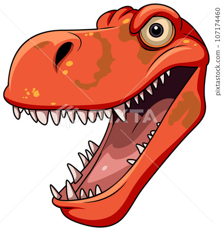 A Tyrannosaurus cartoon isolated 107174460