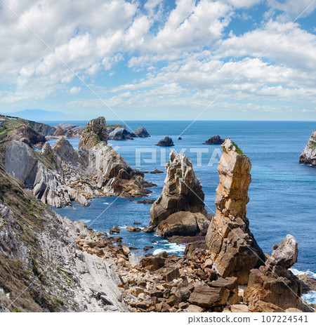 Atlantic ocean coastline near Portio Beach 107224541