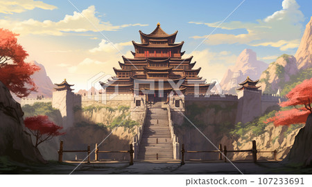 AI created Three Kingdoms era castle 107233691