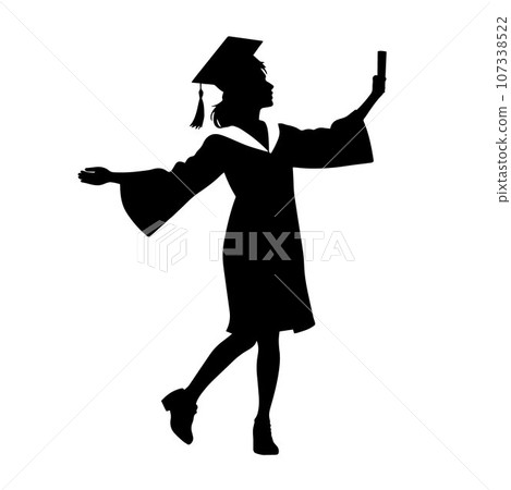 Graduate Silhouette, Graduated at university Silhouette, Happy Graduation Activity Silhouettes 107338522