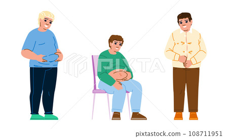 fat overweight man vector 108711951