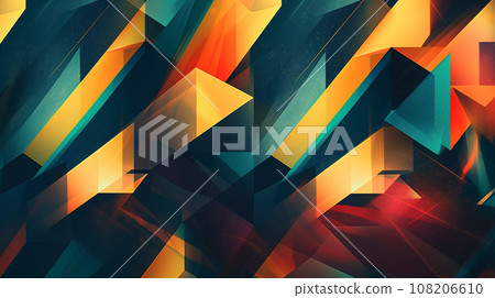 Generative AI, an abstract background image that incorporates geometric shapes 108206610